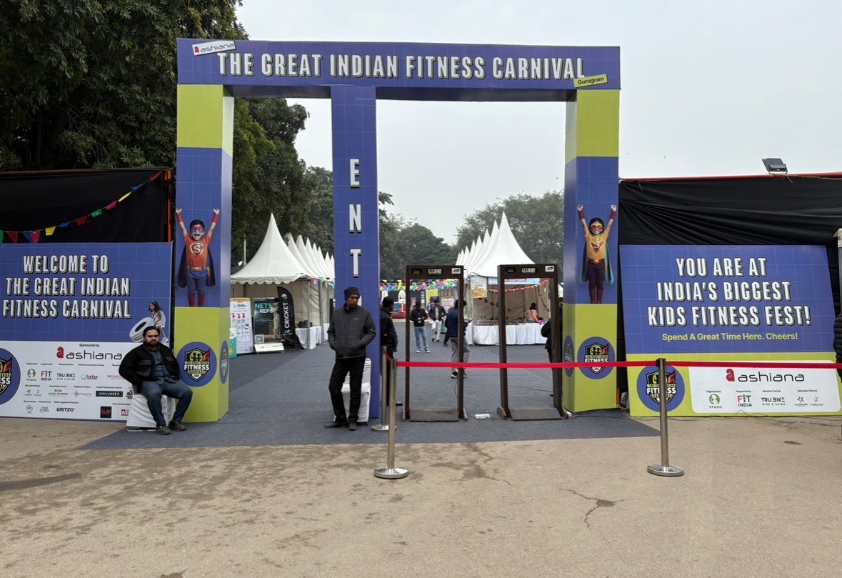 The Great Indian Fitness Carnival · Entry arch and event build
